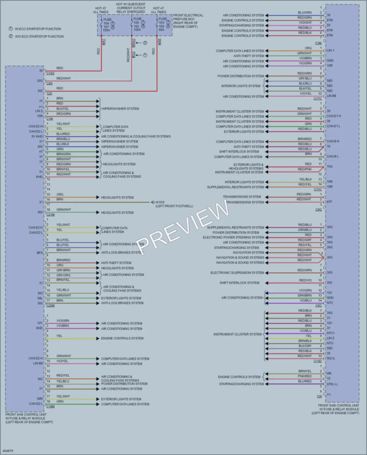 2015 MercedesBenz S550 Body Control Modules wiring diagram preview