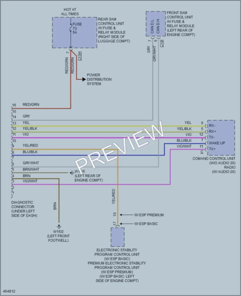 2015 MercedesBenz S550 Computer Data Lines wiring diagram preview