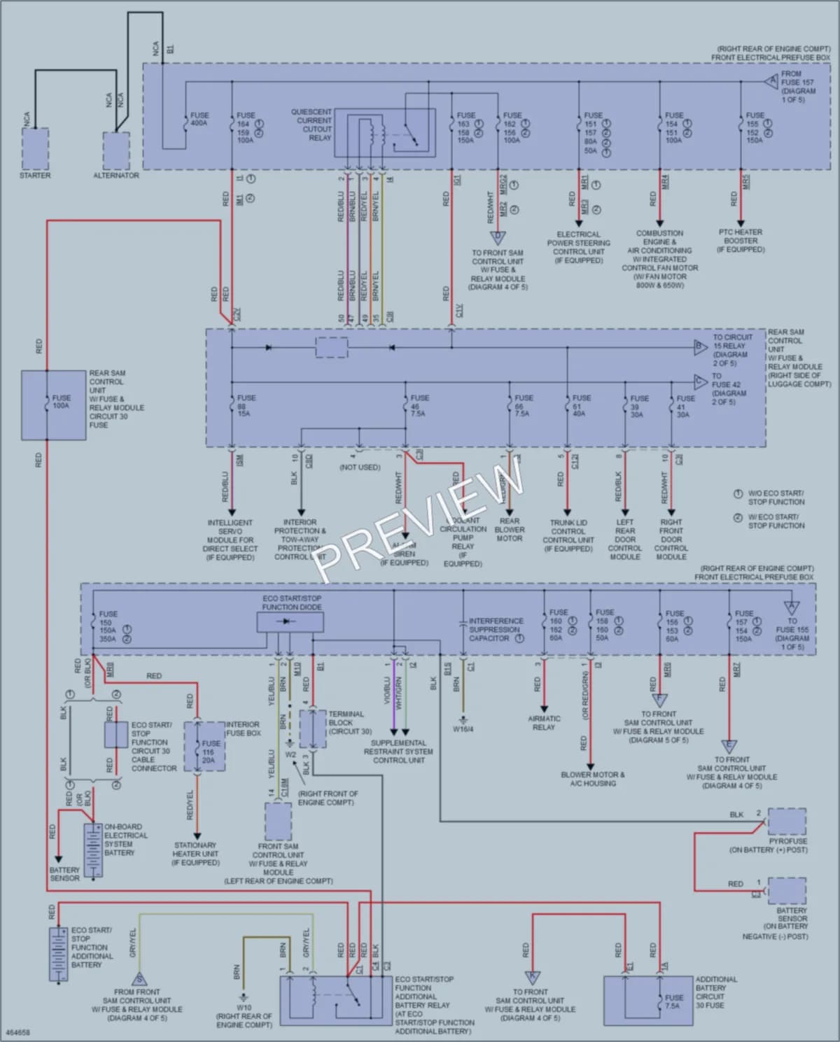 2015 MercedesBenz S550 Power Distribution wiring diagram preview