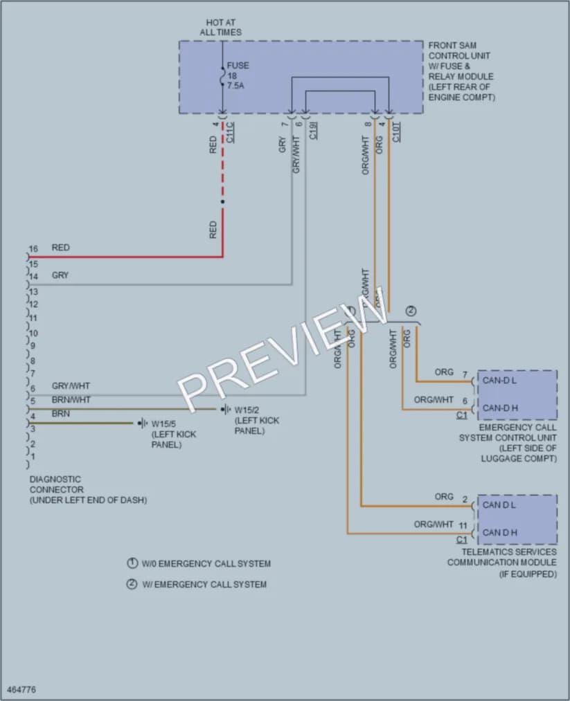 2015 MercedesBenz SLK350 Computer Data Lines wiring diagram preview