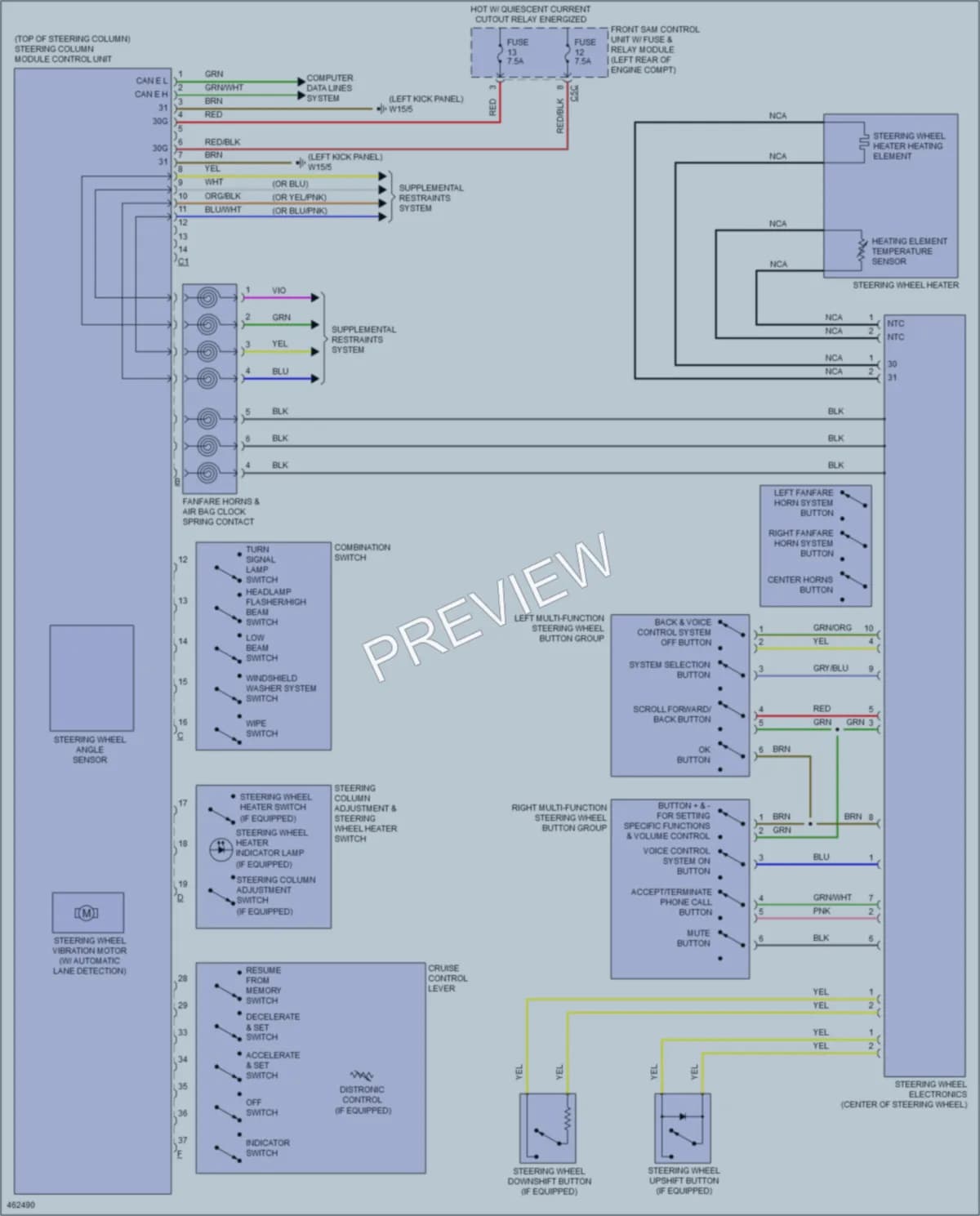 2015 MercedesBenz SLK350 Electronic Power Steering wiring diagram preview