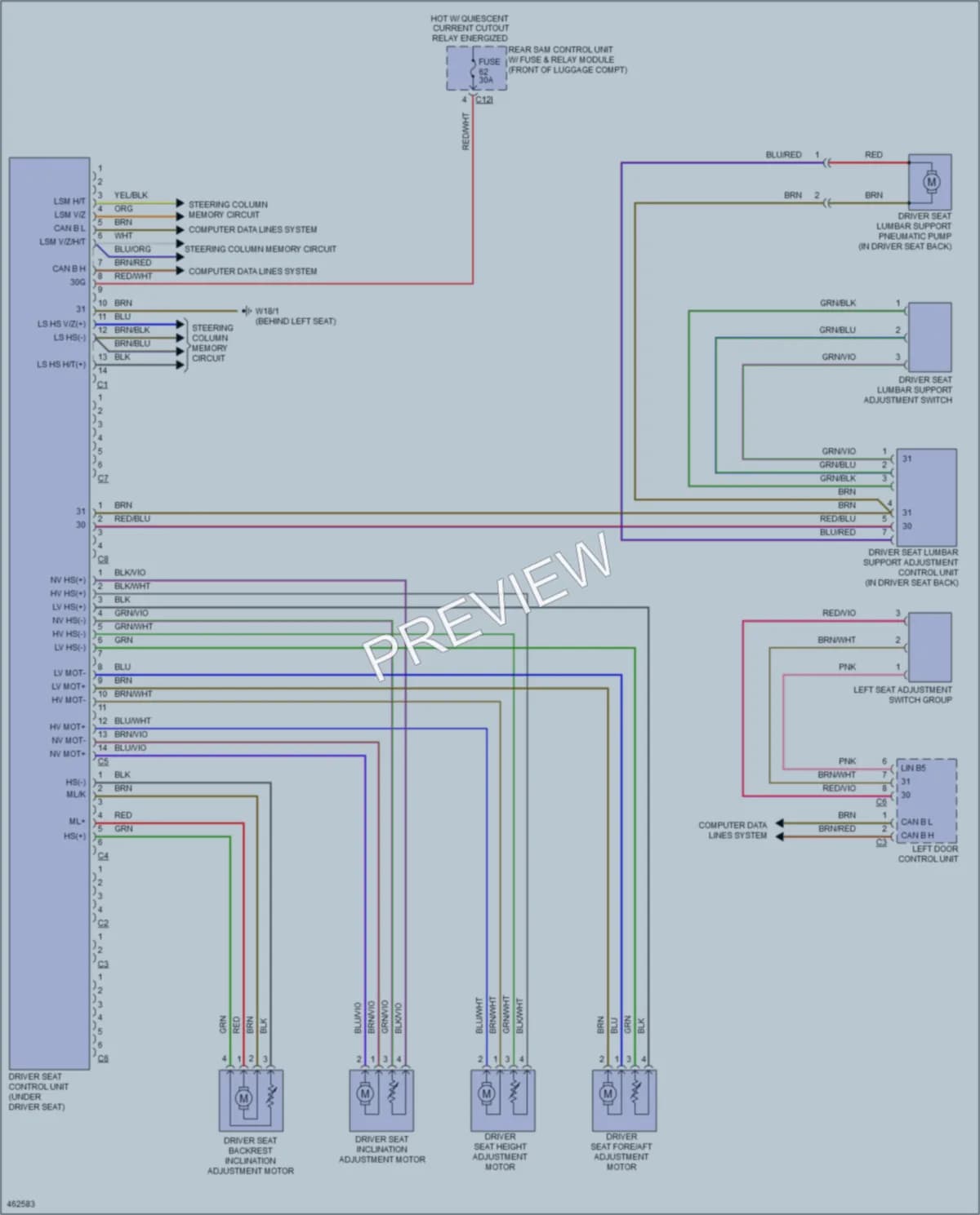 2015 MercedesBenz SLK350 Memory Systems wiring diagram preview