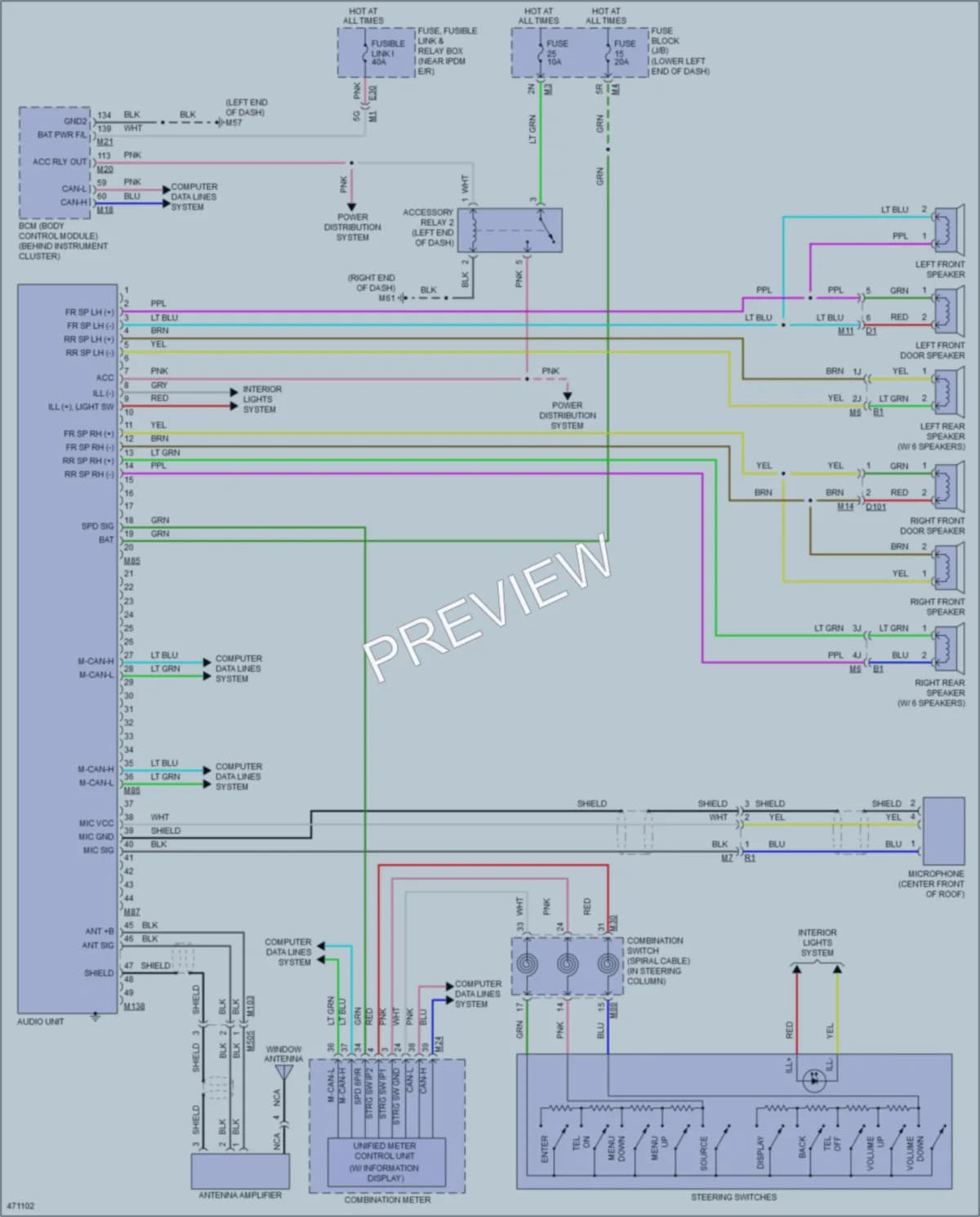 2015 Nissan Altima Radio wiring diagram preview