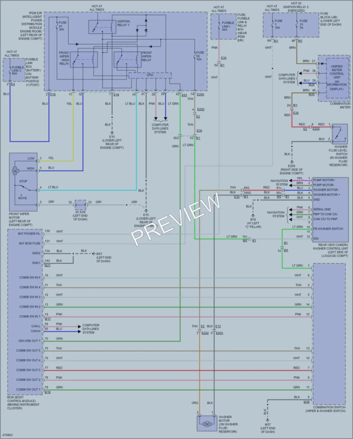 2015 Nissan Altima Wiper Washer wiring diagram preview