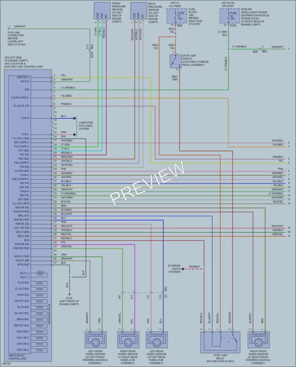 2015 Nissan Armada Anti Lock Brakes wiring diagram preview