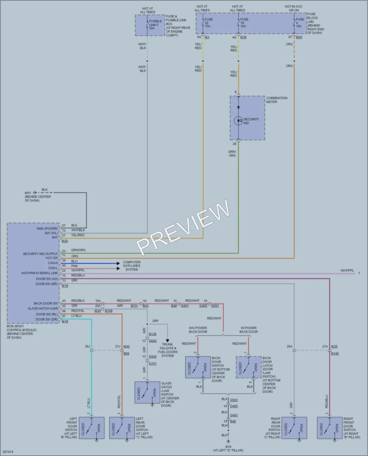 2015 Nissan Armada Anti Theft wiring diagram preview