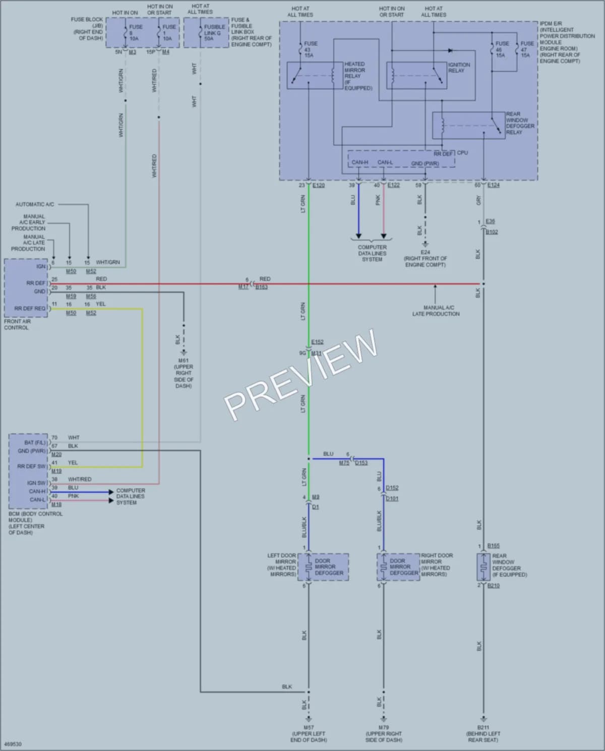 2015 Nissan Frontier Defoggers wiring diagram preview
