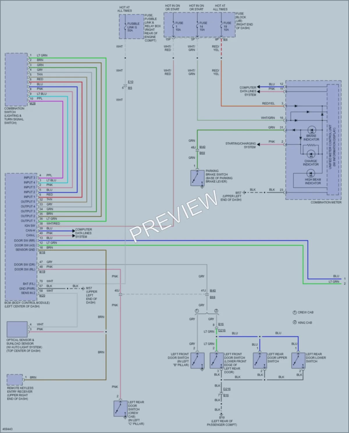 2015 Nissan Frontier Headlights wiring diagram preview