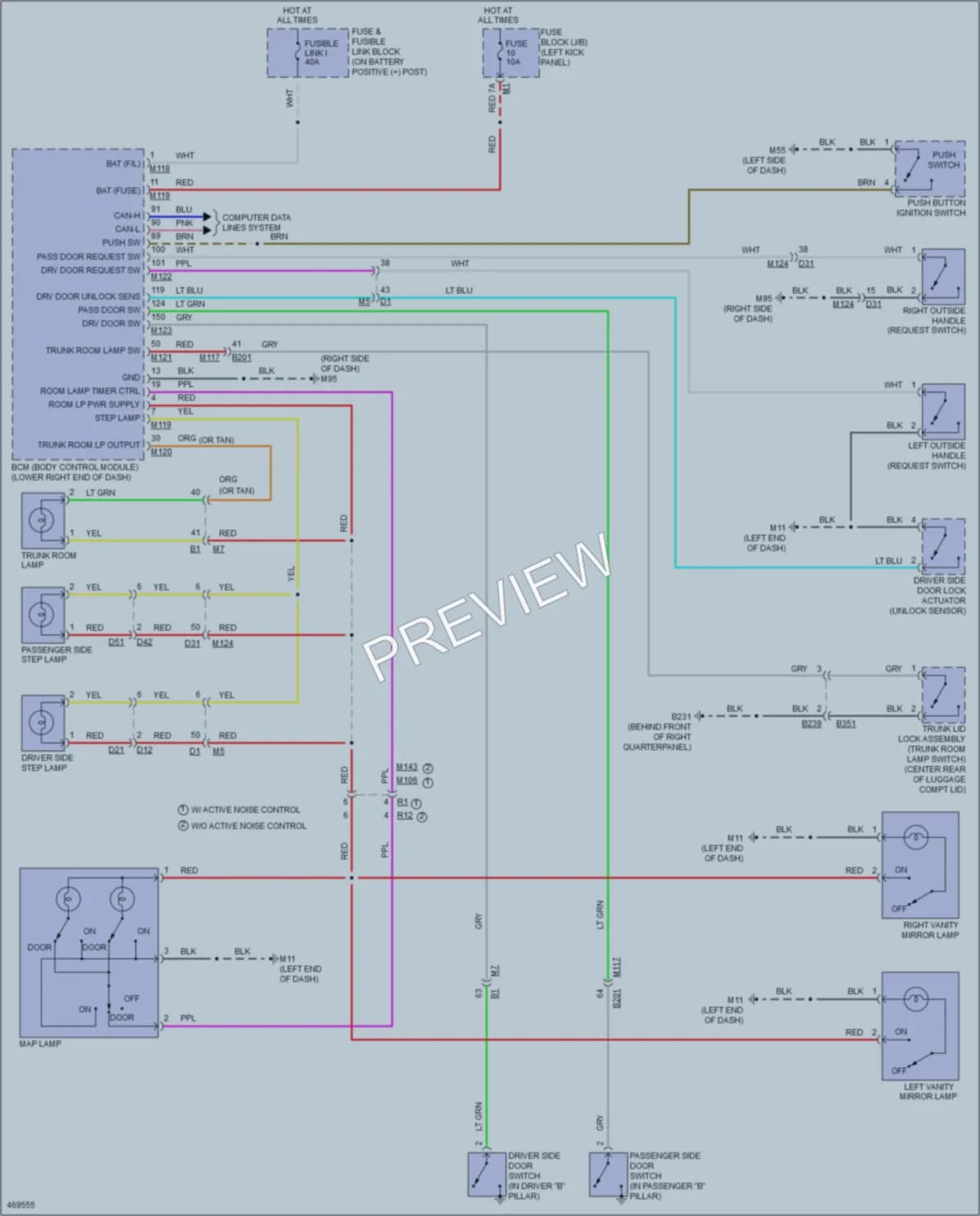 2015 Nissan GTR Interior Lights wiring diagram preview