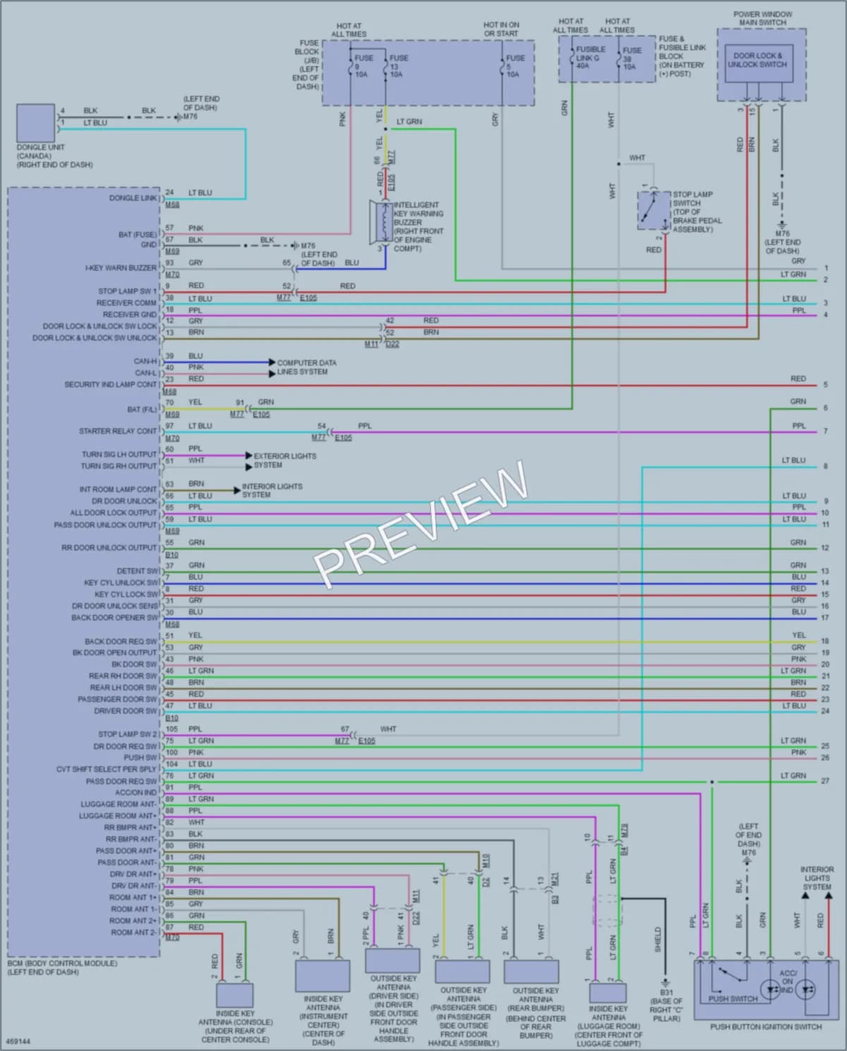 2015 Nissan JUKE Anti Theft wiring diagram preview