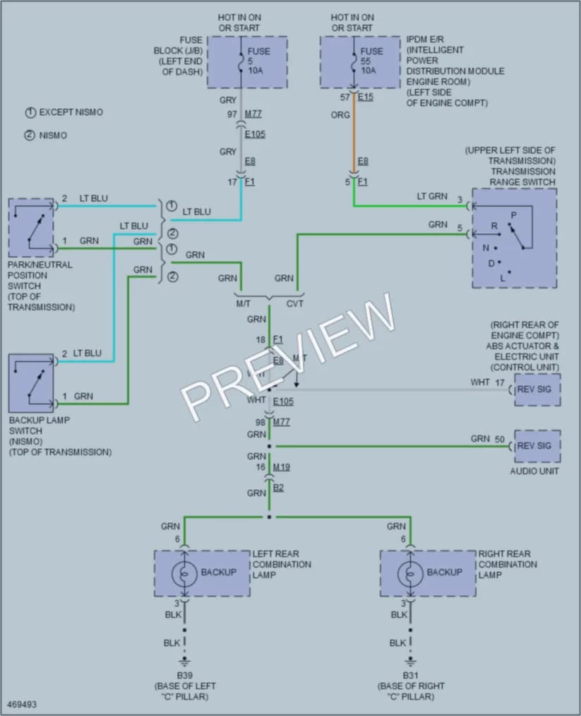 2015 Nissan JUKE Exterior Lights wiring diagram preview
