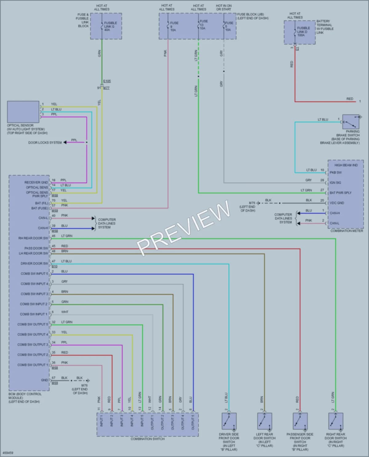 2015 Nissan JUKE Headlights wiring diagram preview