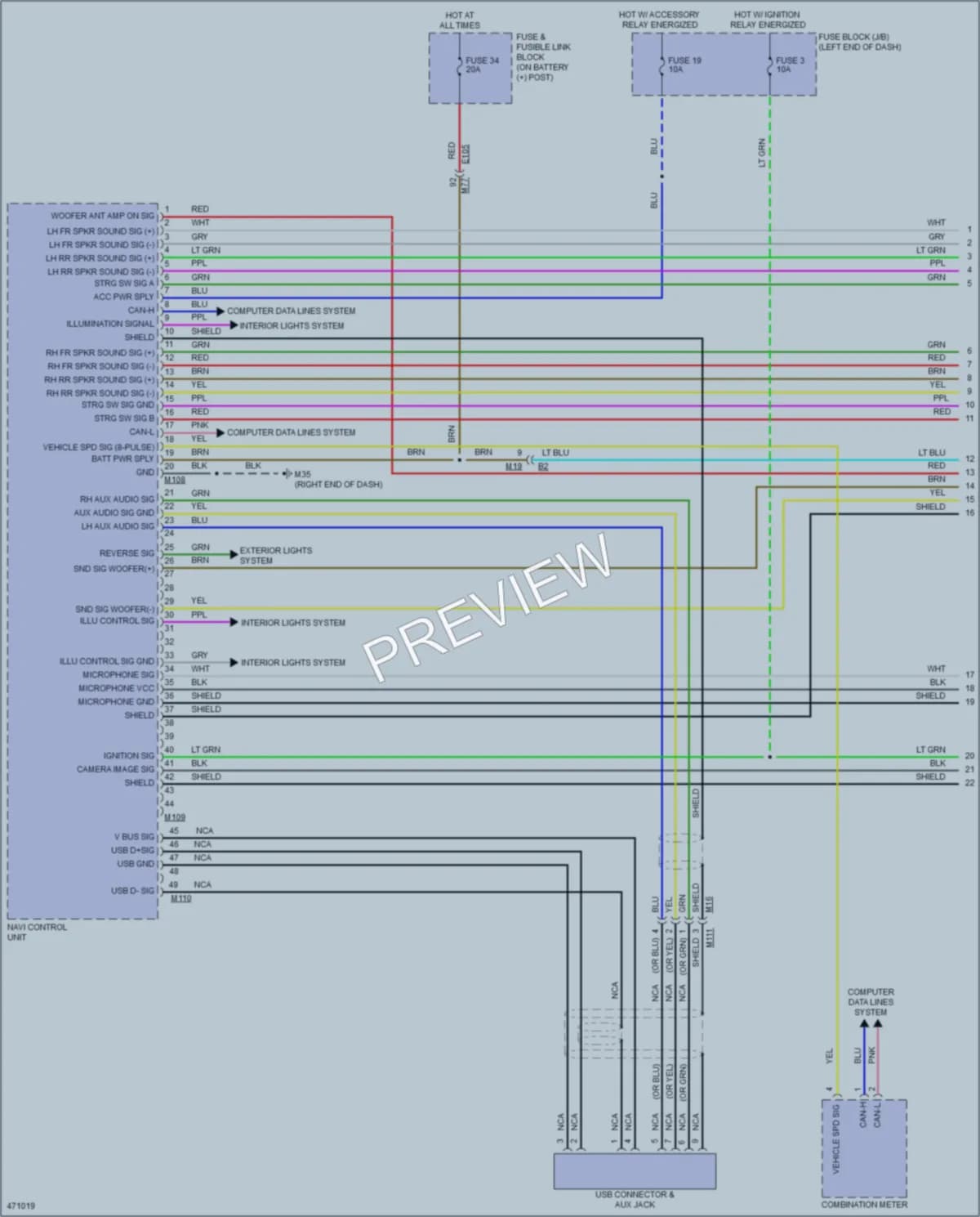 2015 Nissan JUKE Navigation wiring diagram preview