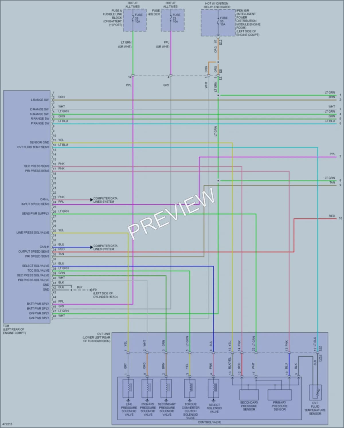 2015 Nissan JUKE Transmission wiring diagram preview