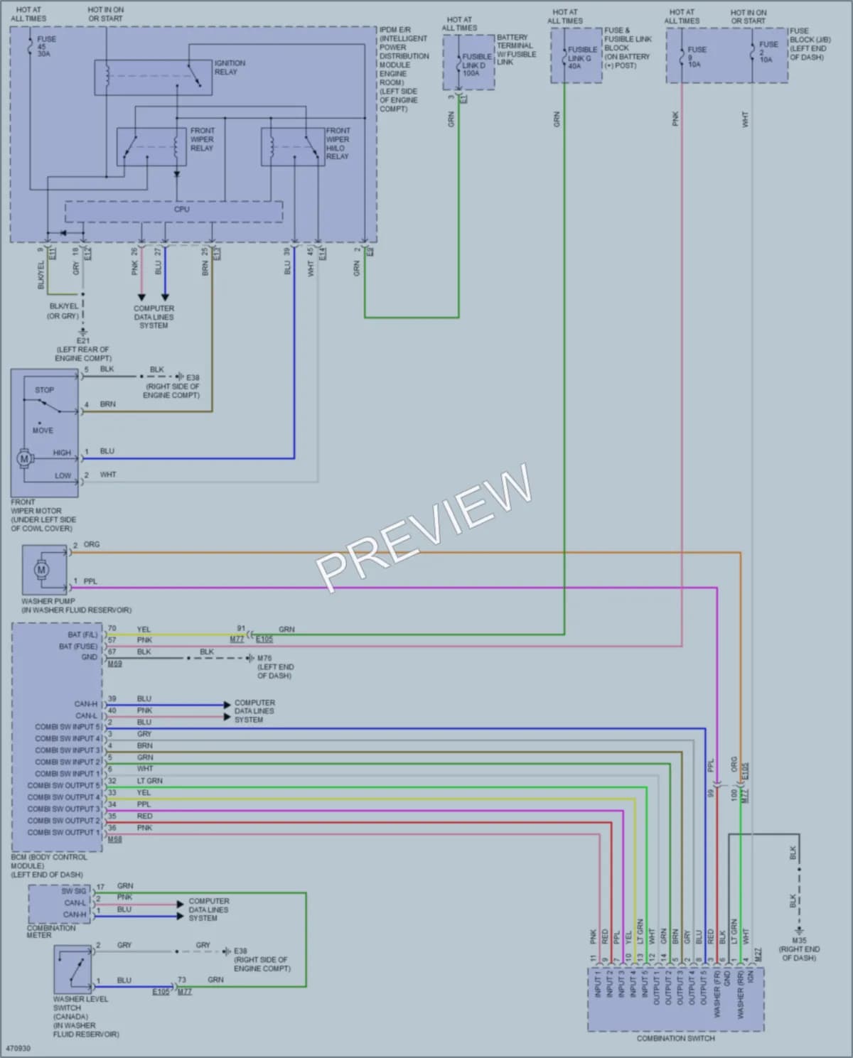 2015 Nissan JUKE Wiper Washer wiring diagram preview