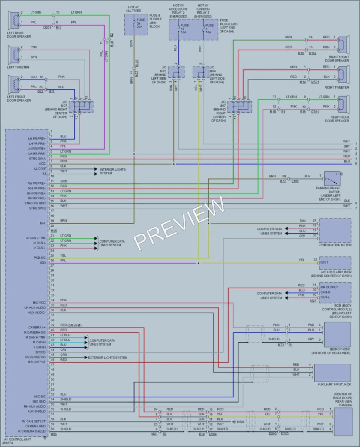 2015 Nissan LEAF Radio wiring diagram preview