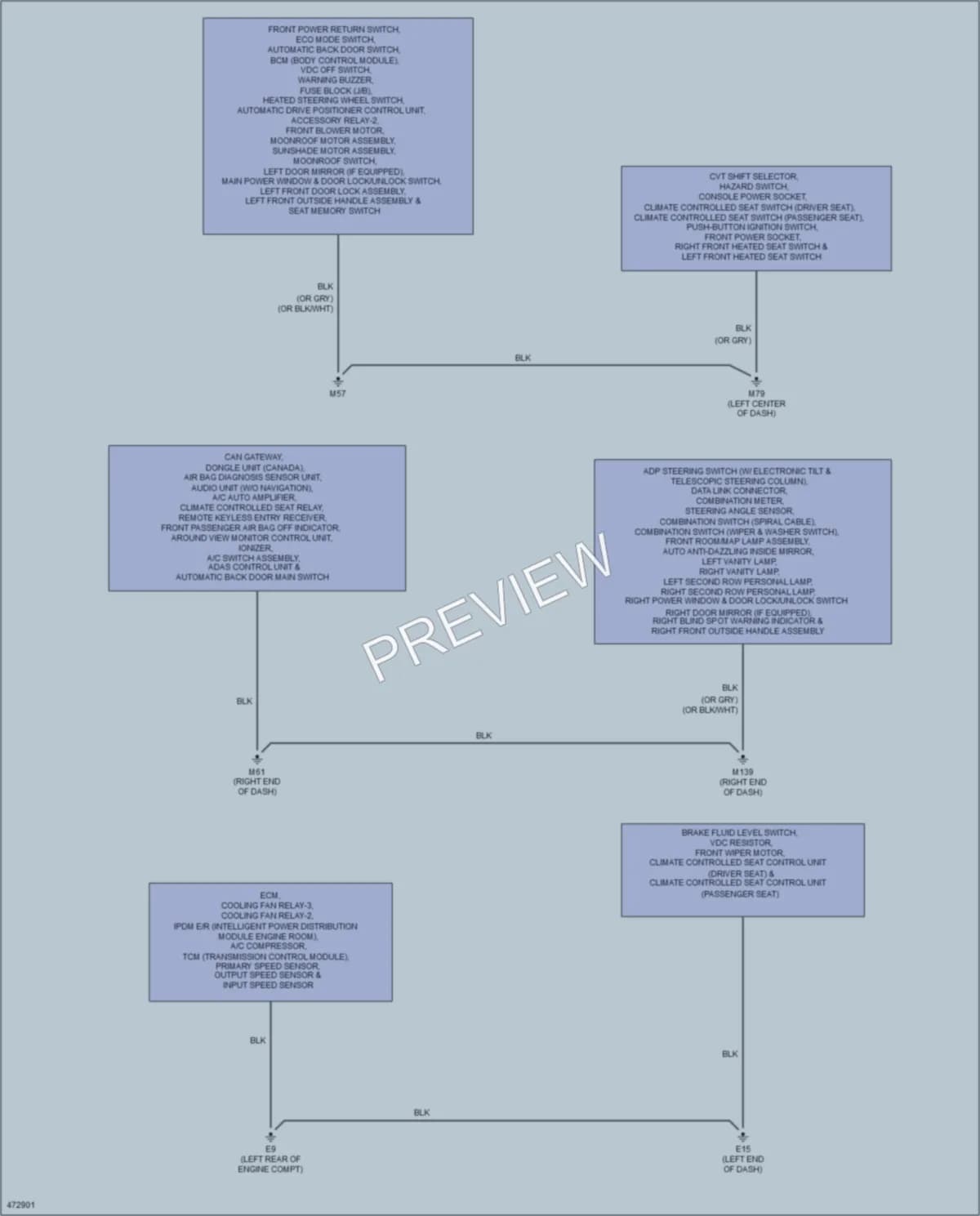 2015 Nissan Murano Ground Distribution wiring diagram preview