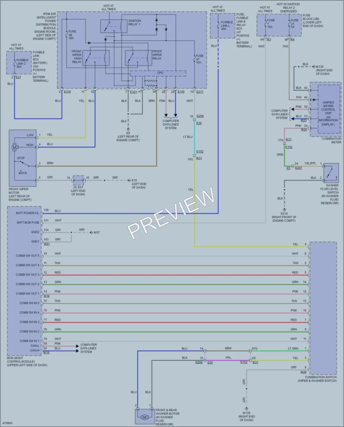 2015 Nissan Murano Wiper Washer wiring diagram preview