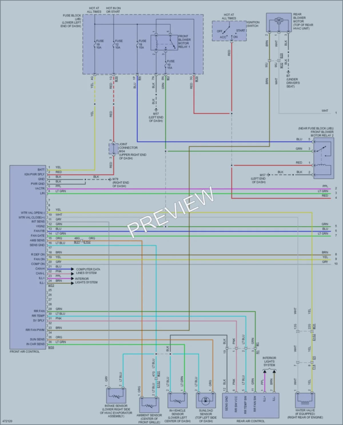 2015 Nissan NV1500 Air Conditioning wiring diagram preview