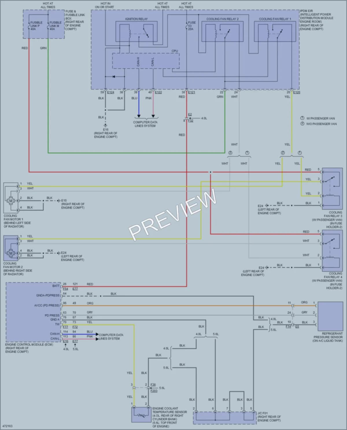 2015 Nissan NV1500 Cooling Fan wiring diagram preview