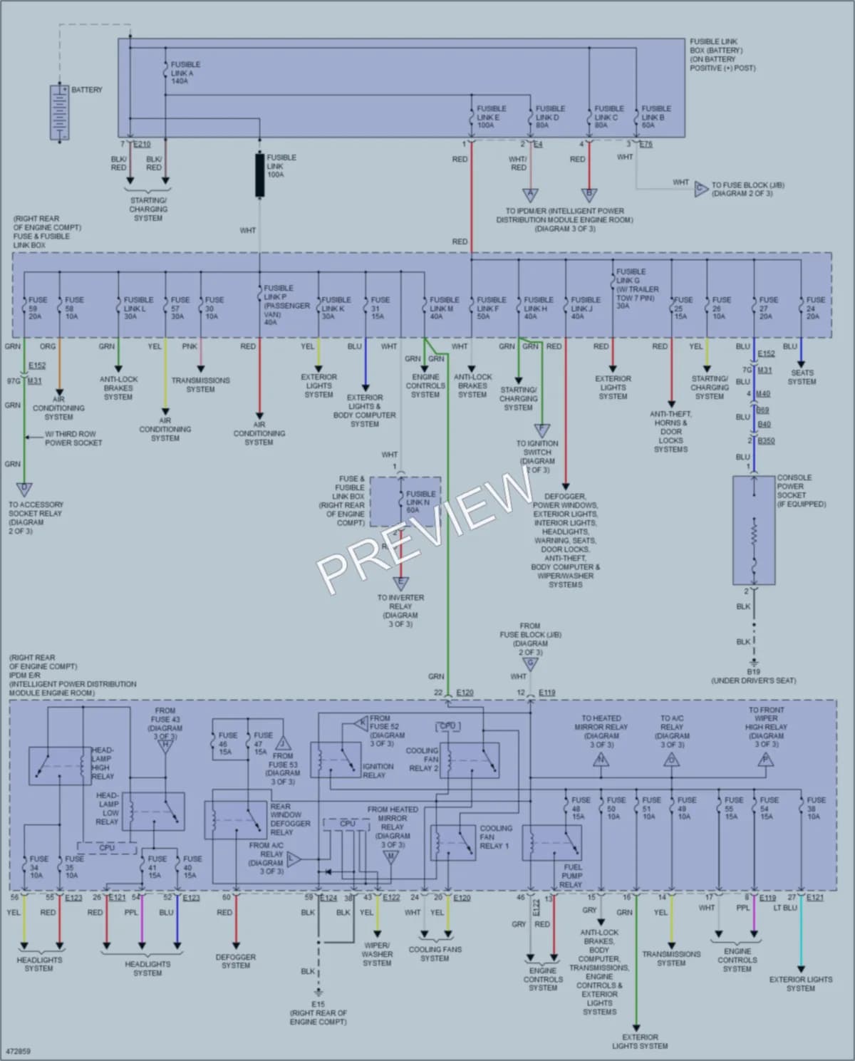 2015 Nissan NV1500 Power Distribution wiring diagram preview