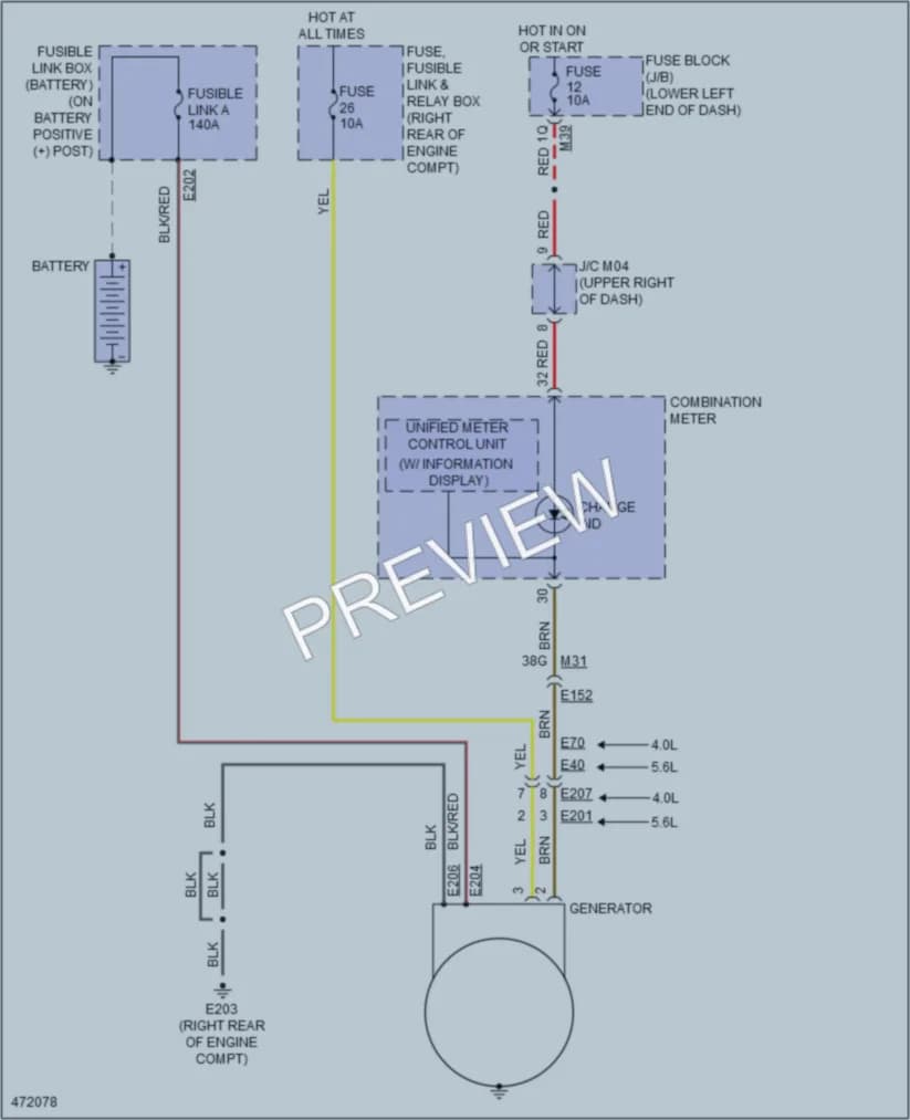 2015 Nissan NV1500 Starting Charging wiring diagram preview