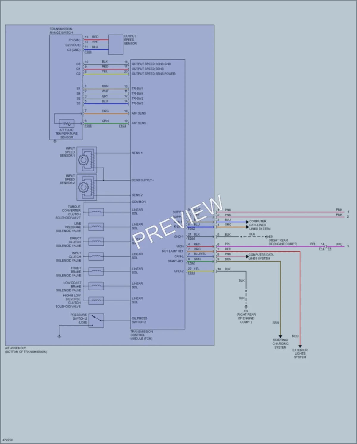 2015 Nissan NV1500 Transmission wiring diagram preview