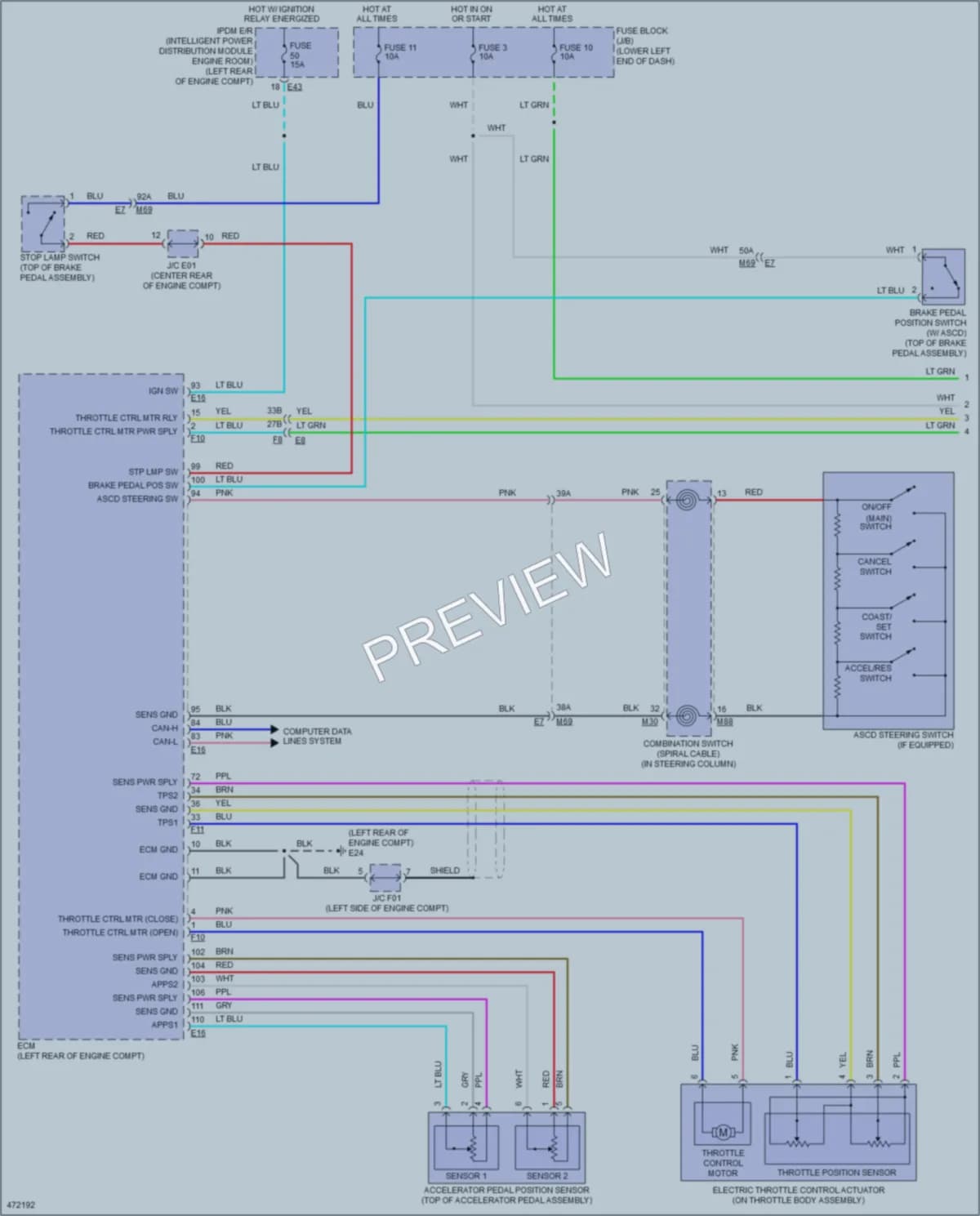 2015 Nissan NV200 Cruise Control wiring diagram preview