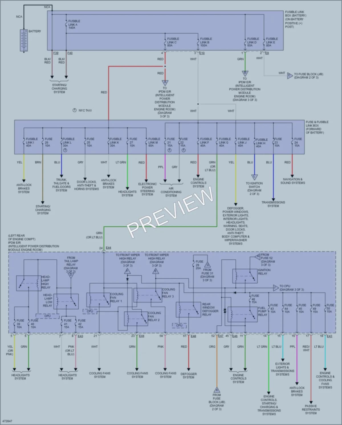 2015 Nissan NV200 Power Distribution wiring diagram preview