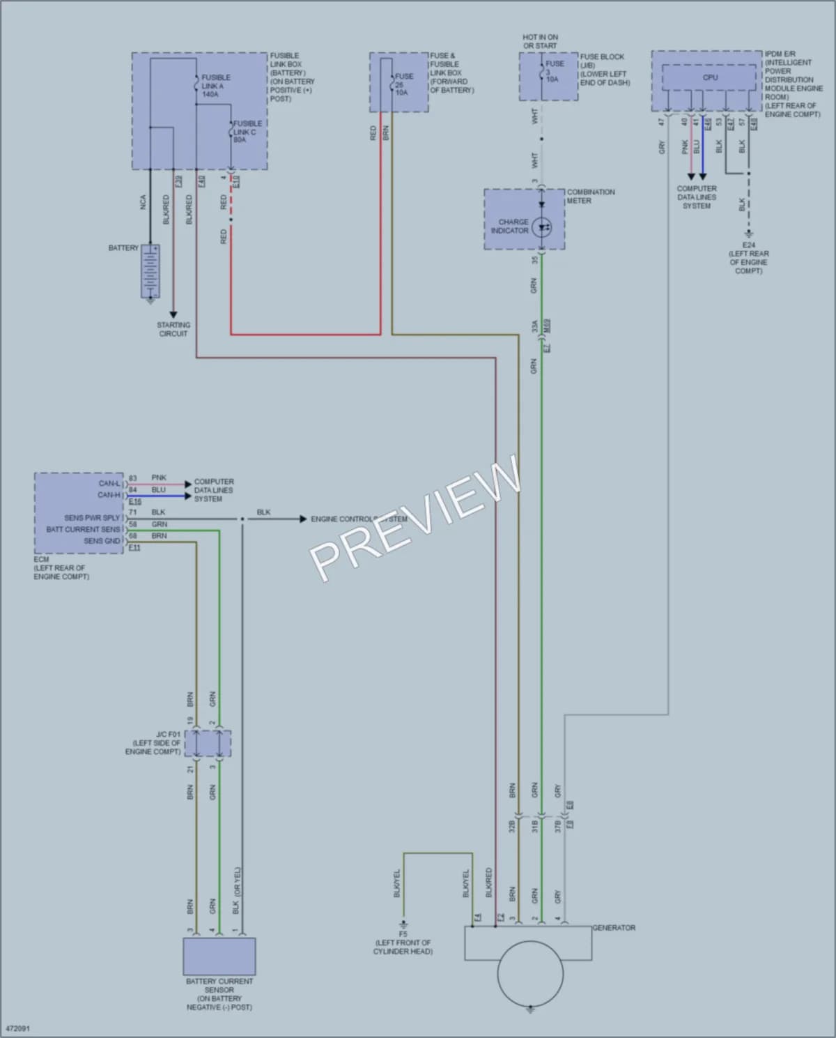 2015 Nissan NV200 Starting Charging wiring diagram preview