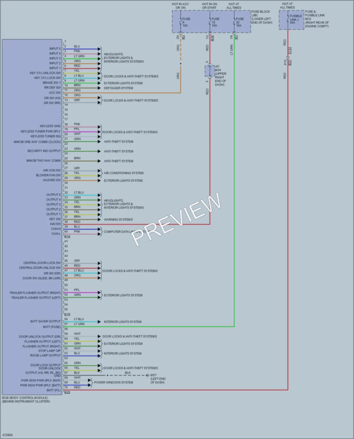 2015 Nissan NV2500HD Body Control Modules wiring diagram preview