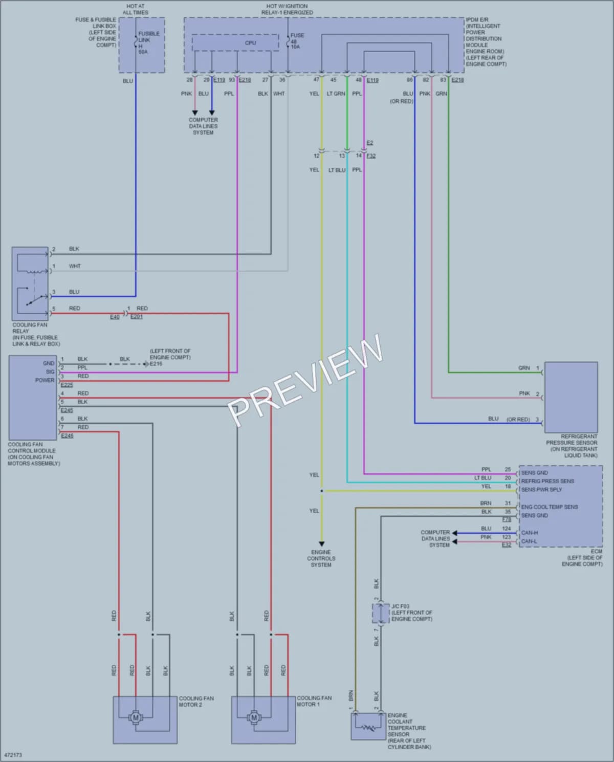 2015 Nissan Pathfinder Cooling Fan wiring diagram preview