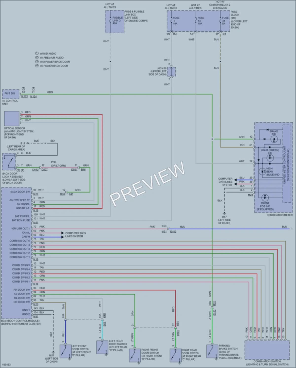 2015 Nissan Pathfinder Headlights wiring diagram preview