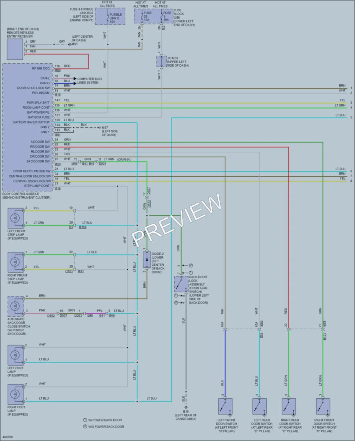 2015 Nissan Pathfinder Interior Lights wiring diagram preview