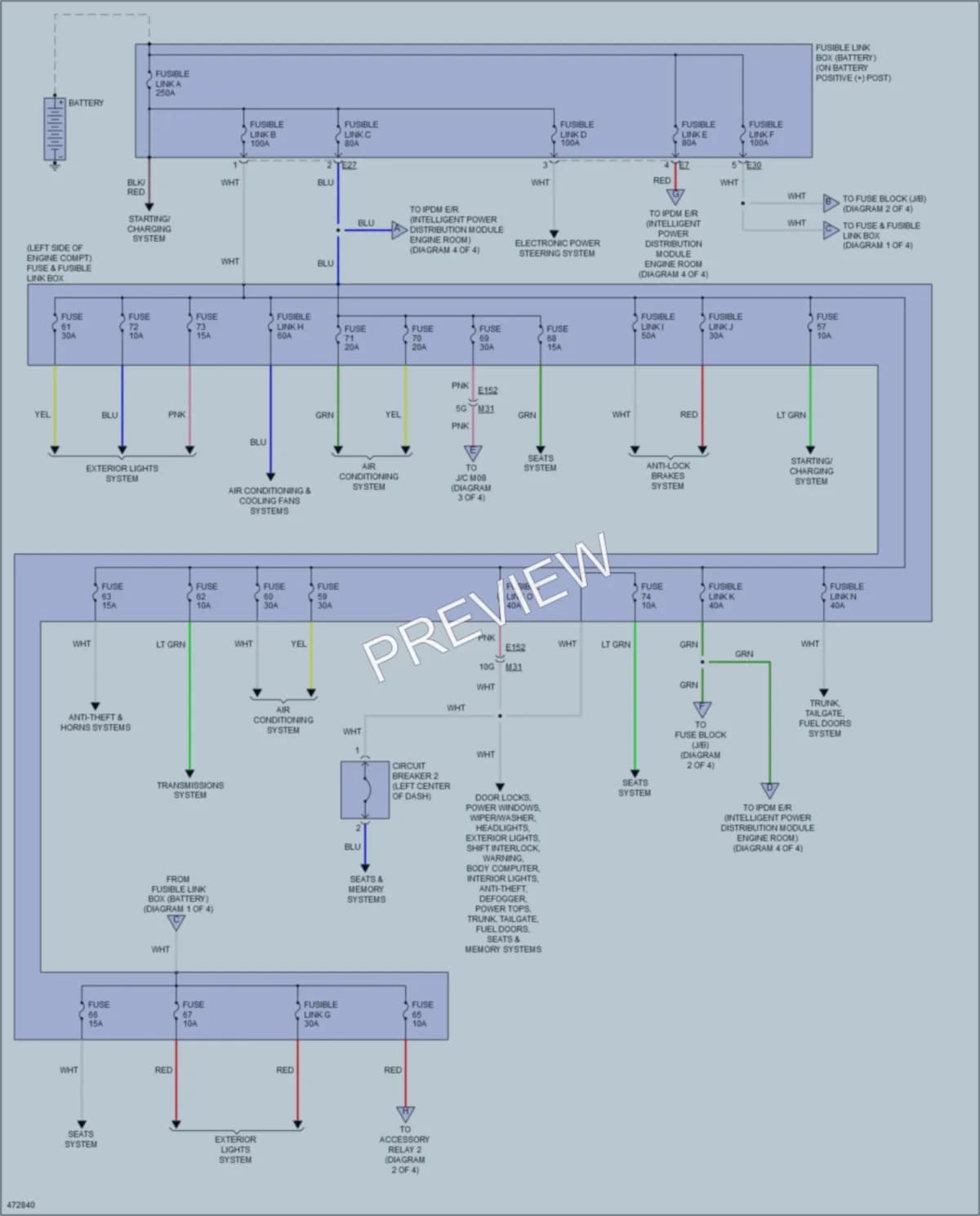 2015 Nissan Pathfinder Power Distribution wiring diagram preview