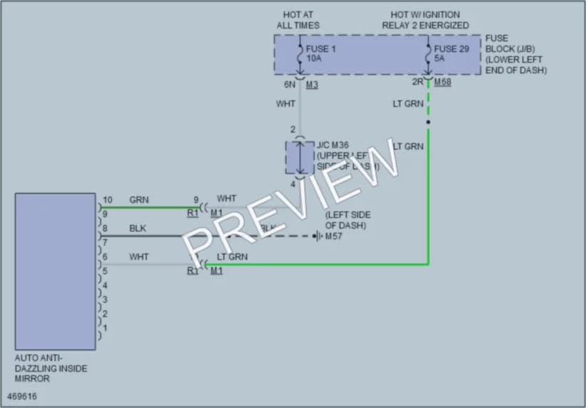 2015 Nissan Pathfinder Power Mirrors wiring diagram preview