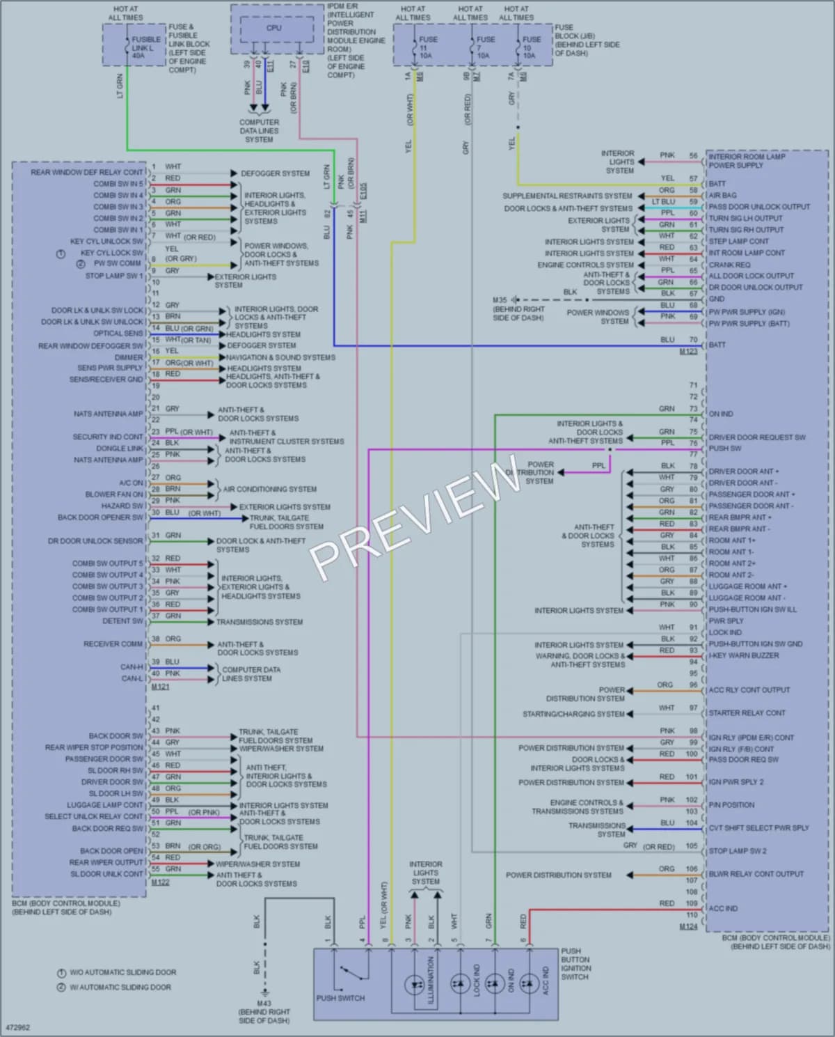 2015 Nissan Quest Body Control Modules wiring diagram preview