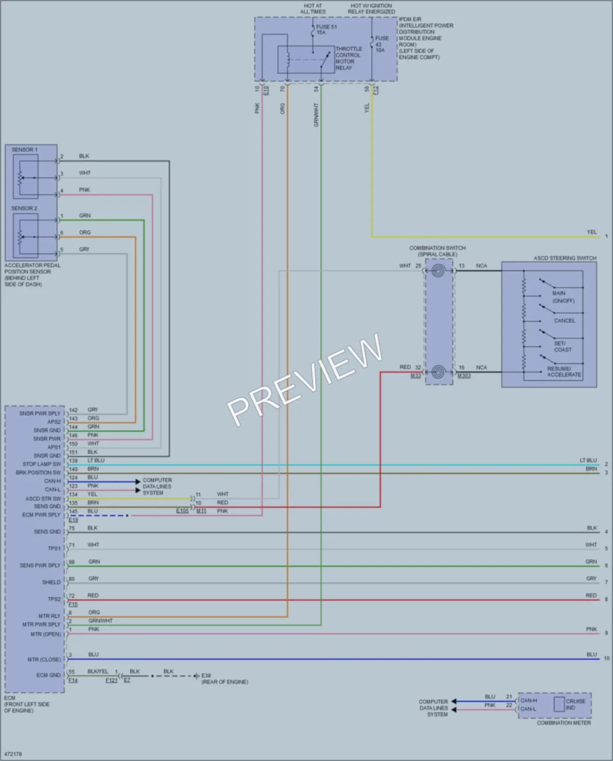 2015 Nissan Quest Cruise Control wiring diagram preview