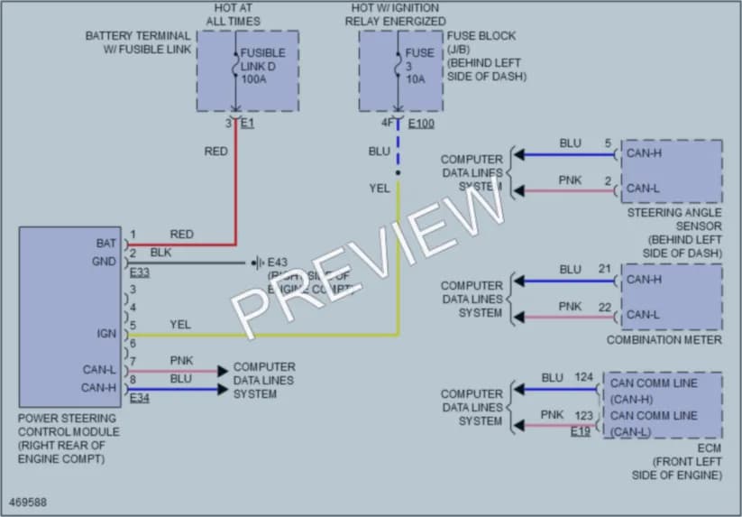 2015 Nissan Quest Electronic Power Steering wiring diagram preview