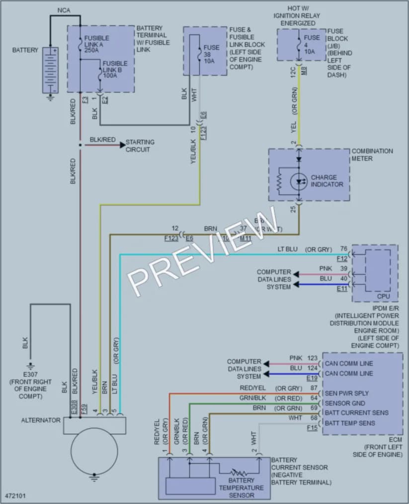 2015 Nissan Quest Starting Charging wiring diagram preview