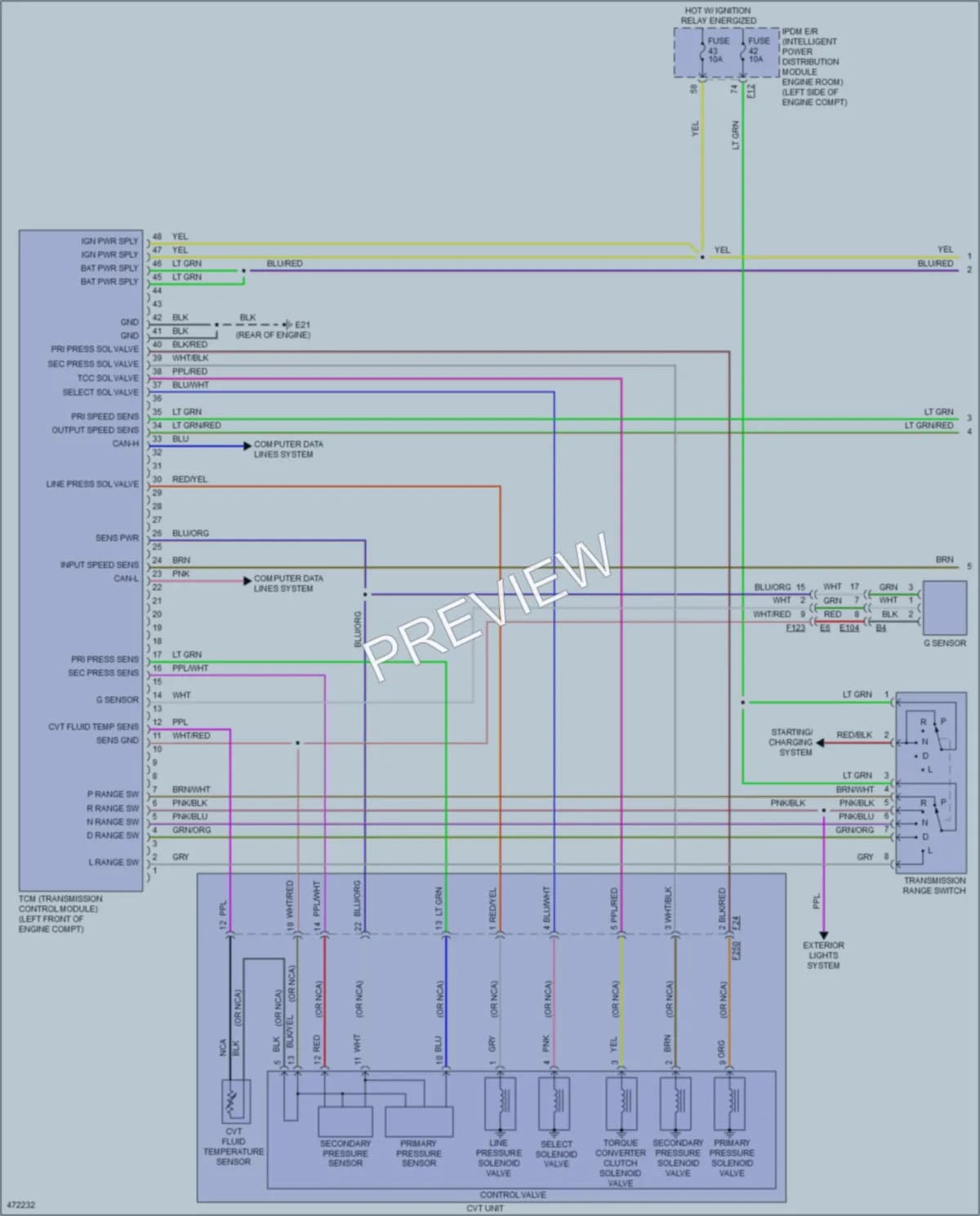 2015 Nissan Quest Transmission wiring diagram preview