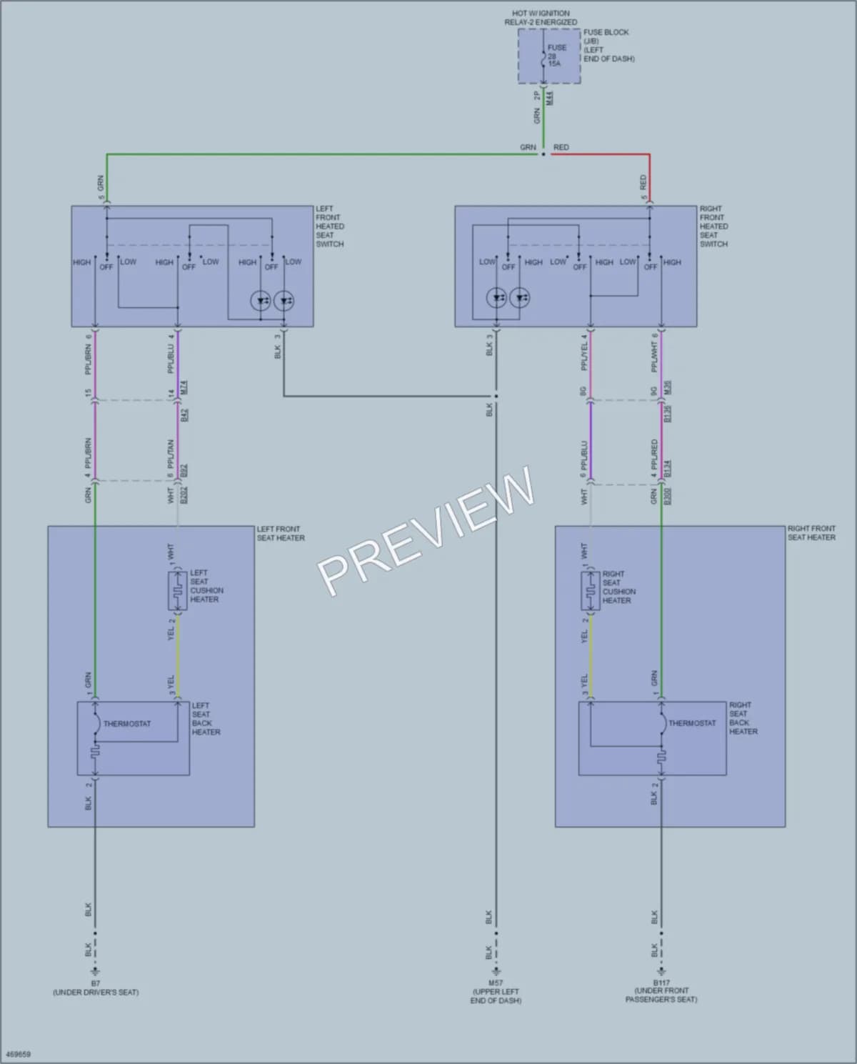 2015 Nissan RogueSelect Power Seats wiring diagram preview