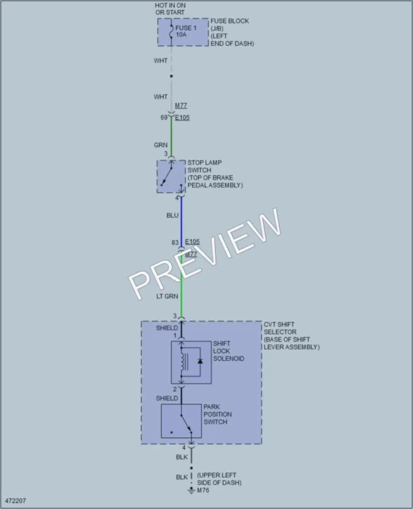 2015 Nissan RogueSelect Shift Interlock wiring diagram preview