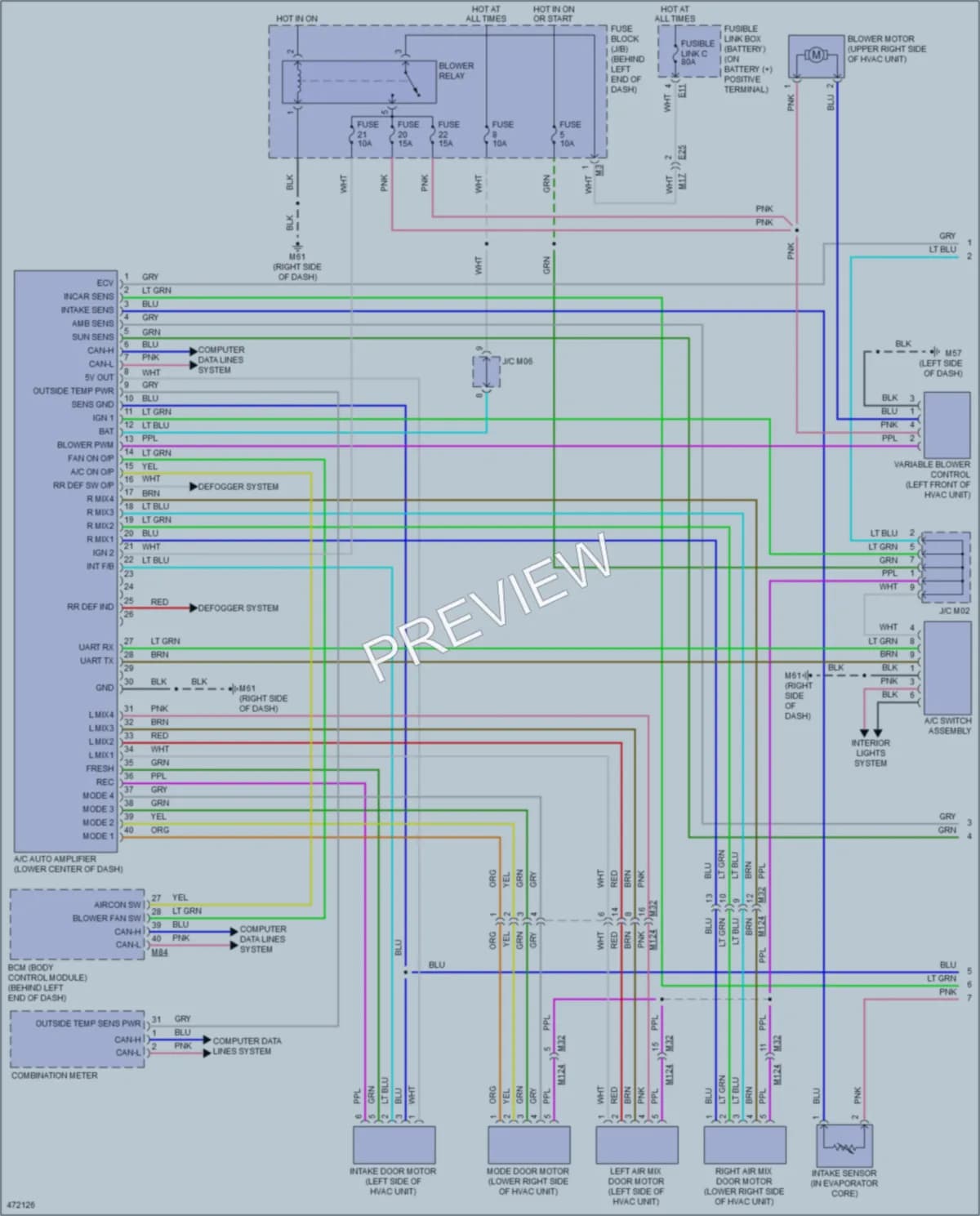 2015 Nissan Sentra Air Conditioning wiring diagram preview