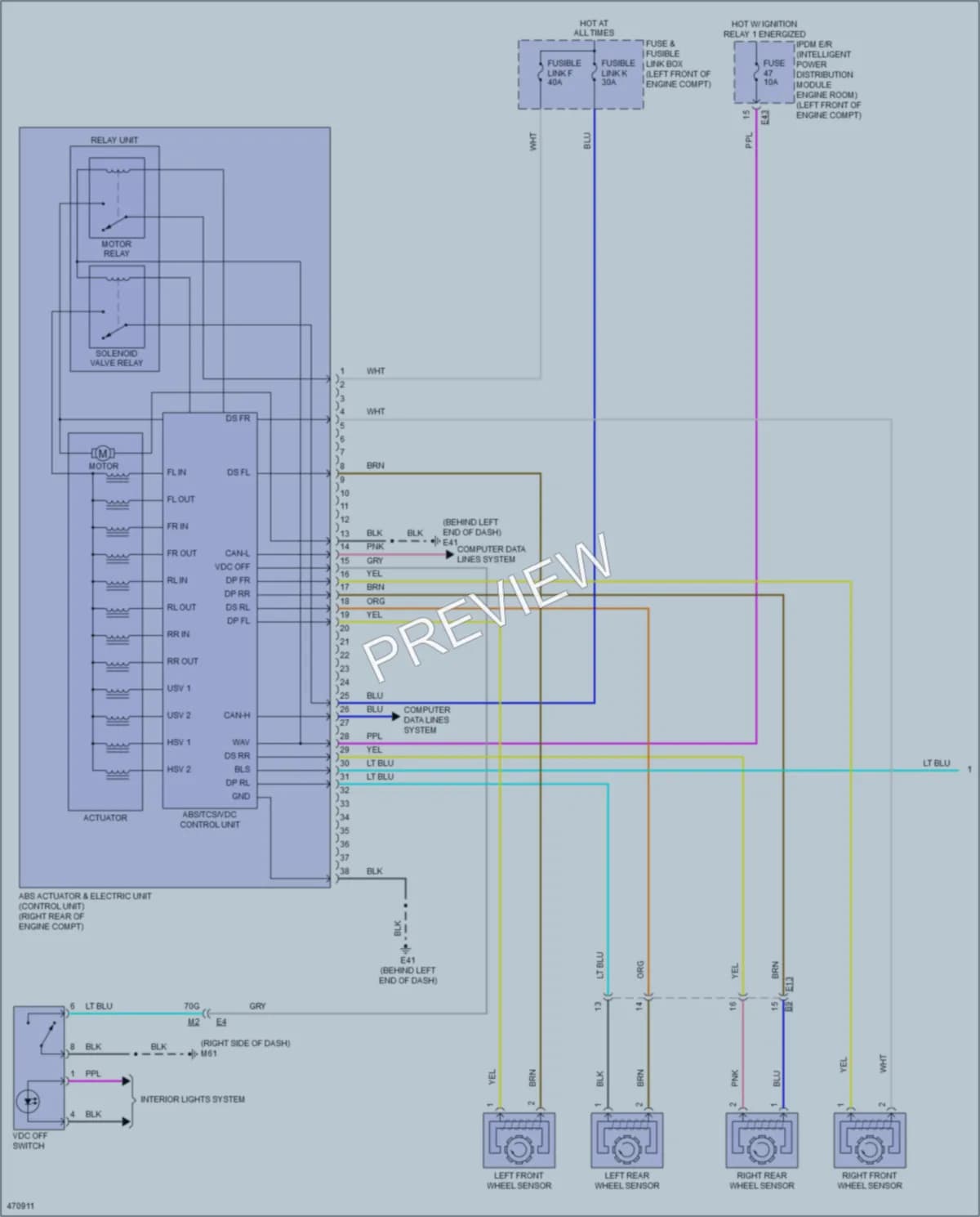 2015 Nissan Sentra Anti Lock Brakes wiring diagram preview