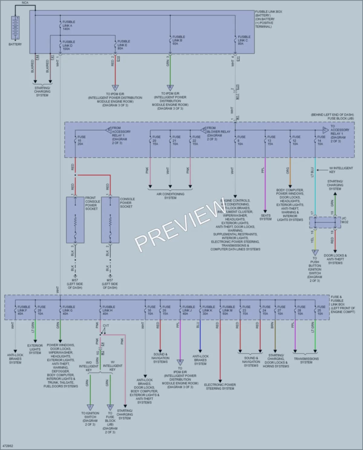 2015 Nissan Sentra Power Distribution wiring diagram preview