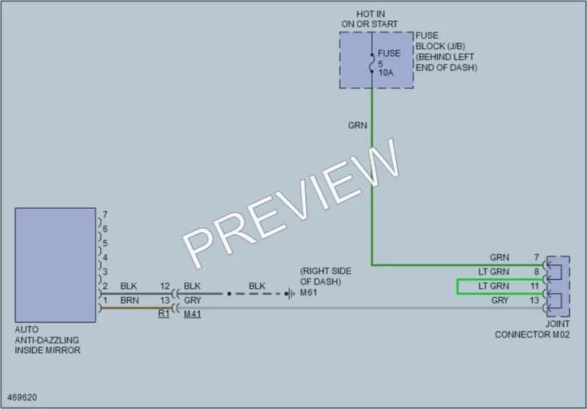 2015 Nissan Sentra Power Mirrors wiring diagram preview