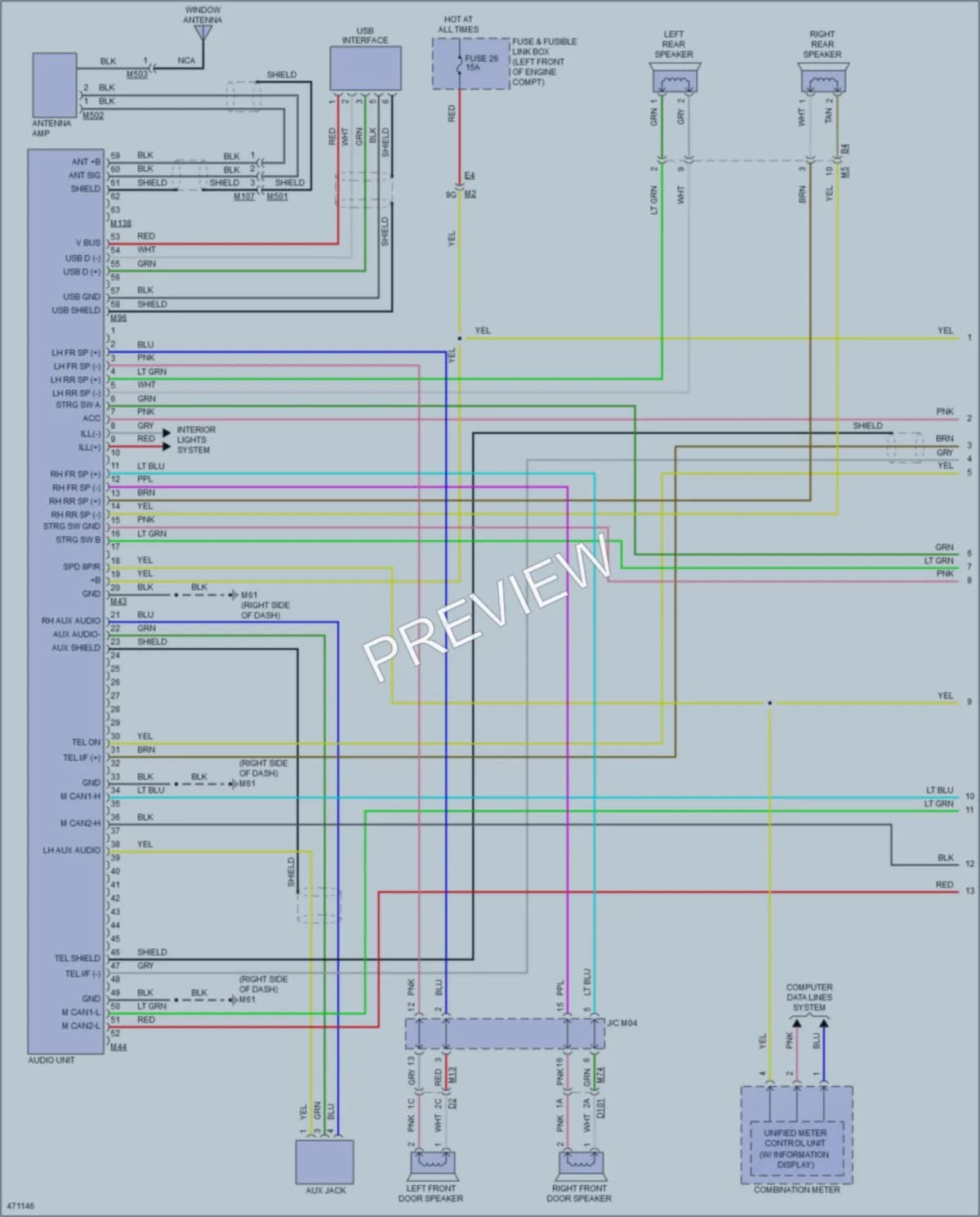 2015 Nissan Sentra Radio wiring diagram preview