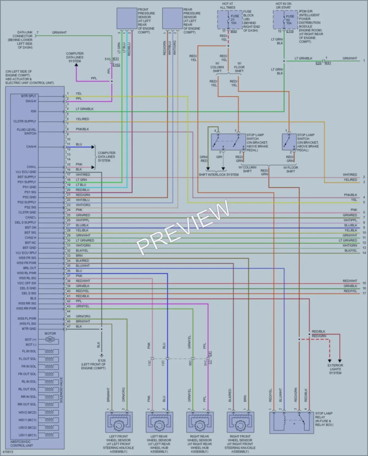 2015 Nissan Titan Anti Lock Brakes wiring diagram preview