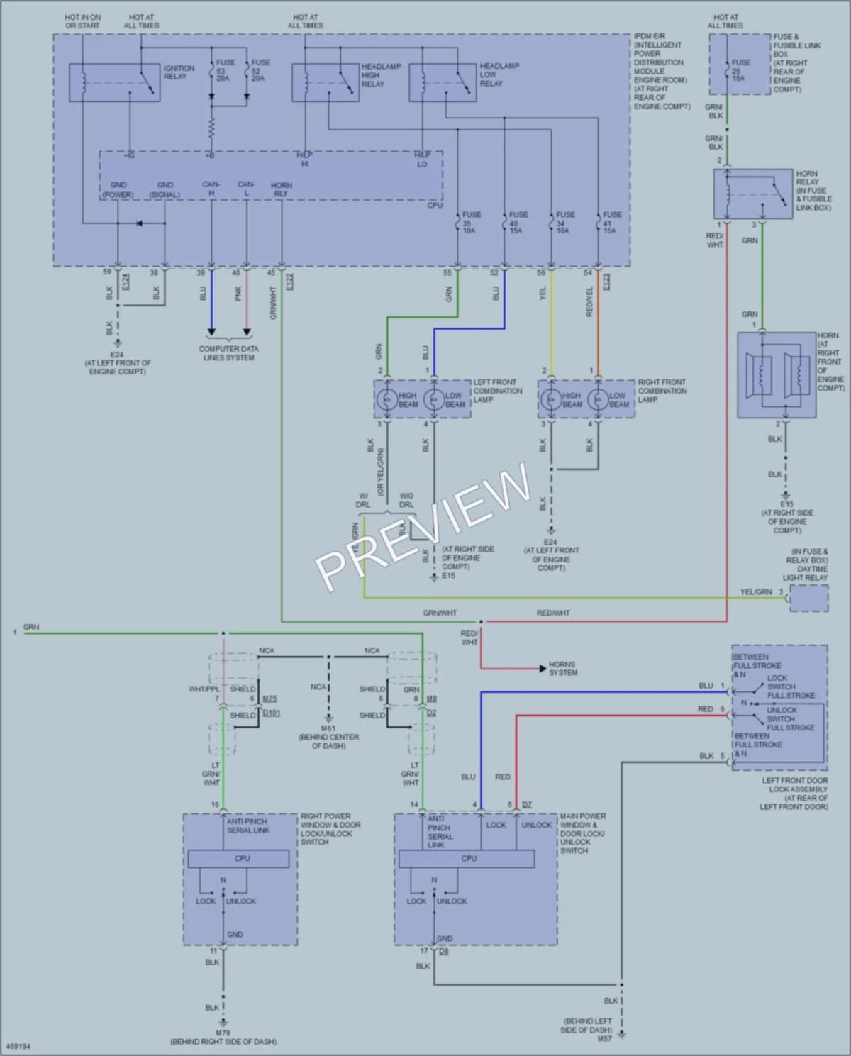 2015 Nissan Titan Anti Theft wiring diagram preview